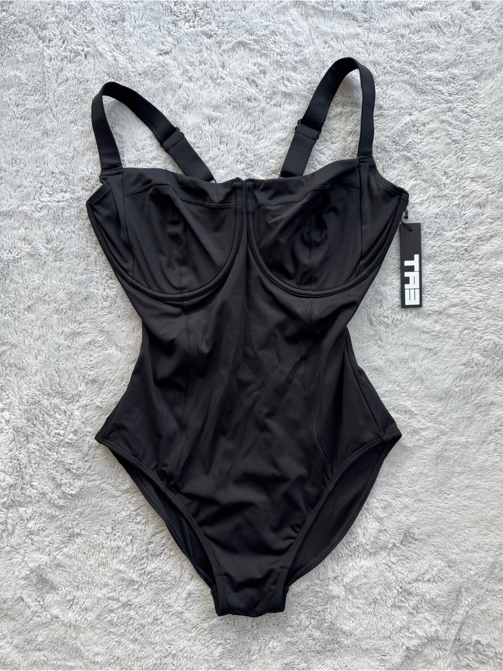 TA3 Lifty Snatched Waist Corset Swimsuit Black Medium Regular Long